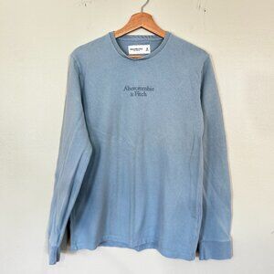 Abercrombie & Fitch - crewneck sweatshirt - Soft A&F Tee - Medium - dark aqua